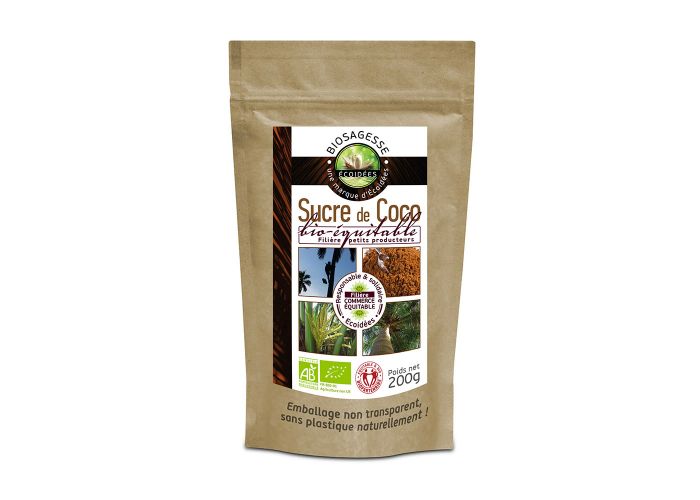 Sucre de coco brun bio équitable 500g - Nutri Naturel